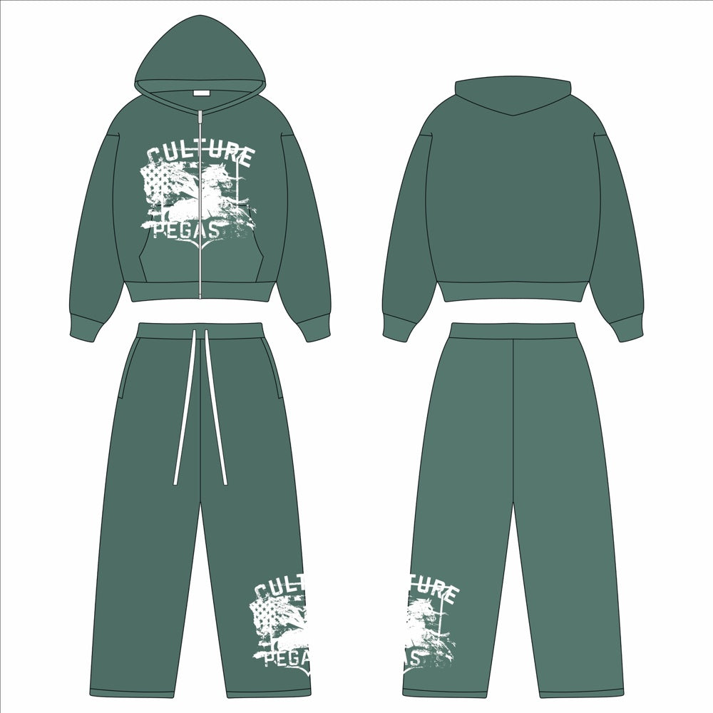 Culture Pegasus Tracksuit – Forest Green”